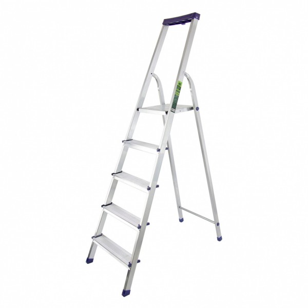 Стремянка алюминиевая с органайзером Универсал, 5 ступеней, Россия, Сибртех 97895