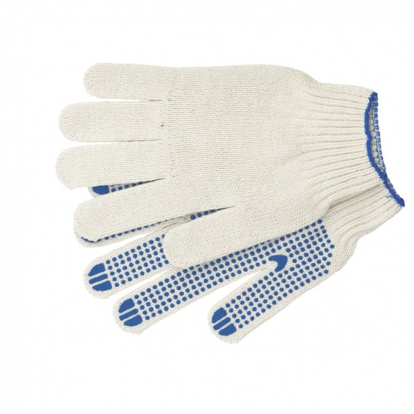 Перчатки х/б, ПВХ покрытие, Точка, 7 класс Россия Сибртех 67703