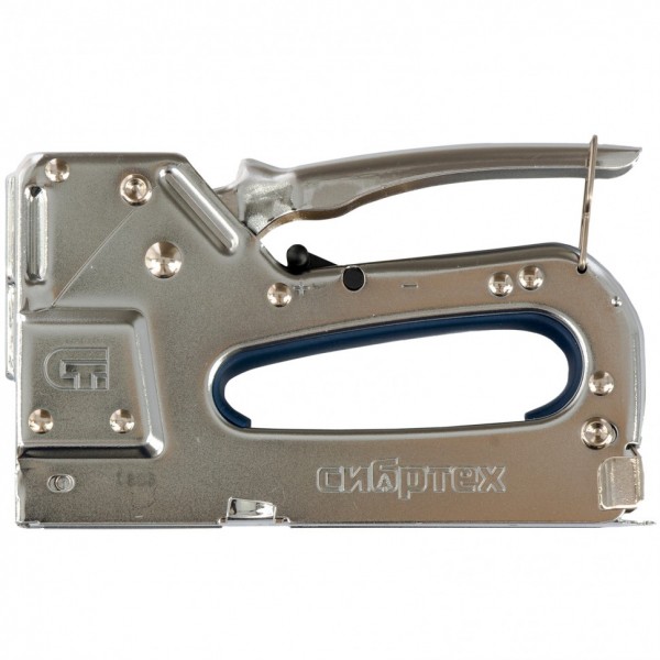 Степлер мебельный, металлический, регулируемый, тип скобы: 53, 4-14 мм Сибртех 40101