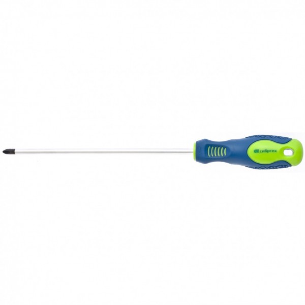 Отвертка, PH2 х 200 мм, CrV, двухкомпонентная рукоятка Сибртех 11849