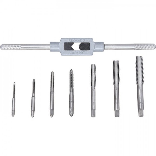 Набор метчиков М3-М12, 8 предметов Сибртех 77308