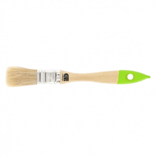 Кисть плоская 20 мм, натуральная щетина, деревянная ручка Сибртех 82260