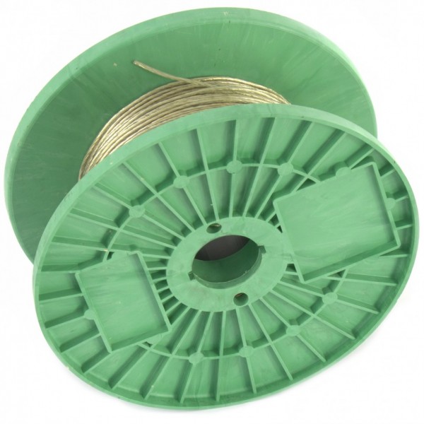 Трос металлополимерный прозрачный ПР-2.0, толщина 2.0 мм, катушка 200 метров Россия Сибртех 47624