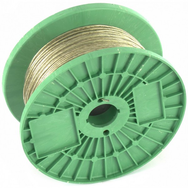 Трос металлополимерный прозрачный ПР-2.5, толщина 2.5 мм, катушка 200 метров Россия Сибртех 47626