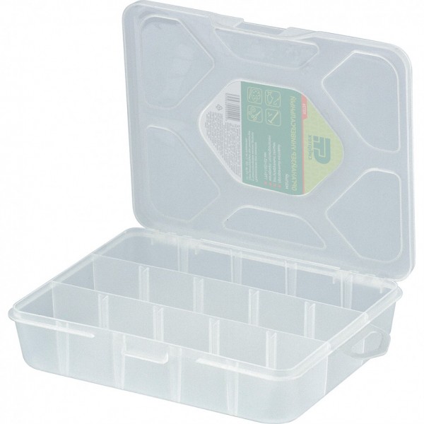 Органайзер универсальный малый, прозрачный матовый 19 х 16 х 4.5 см Сибртех 90726