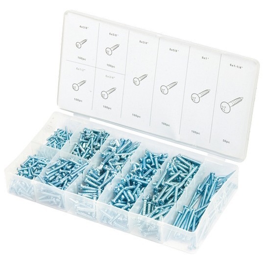 Набор саморезов по металлу, 750 шт Сибртех 47623