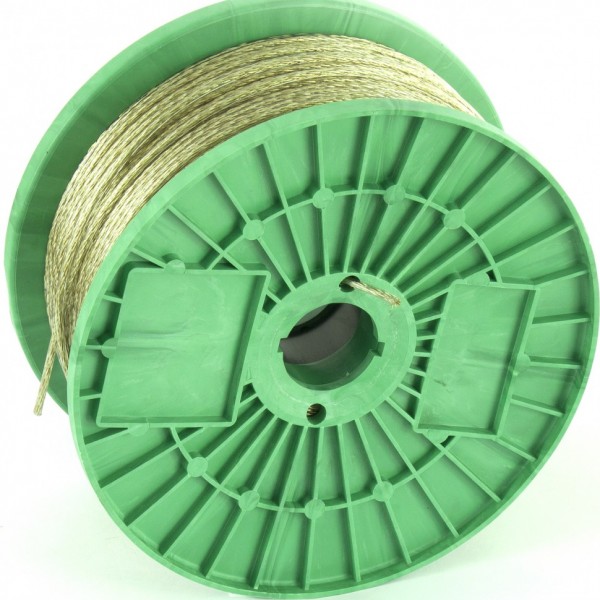 Трос металлополимерный прозрачный ПР-3.0, толщина 3.0 мм, катушка 200 метров Россия Сибртех 47628