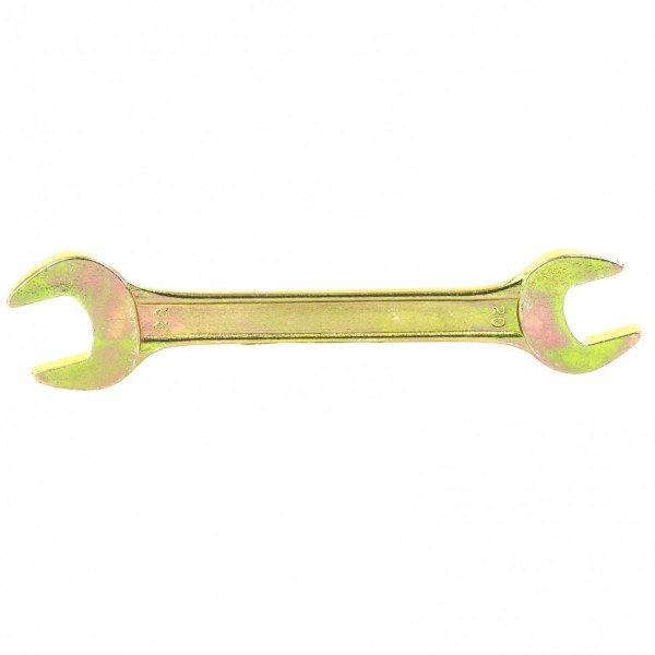 Ключ рожковый, 20 х 22 мм, желтый цинк Сибртех 14312