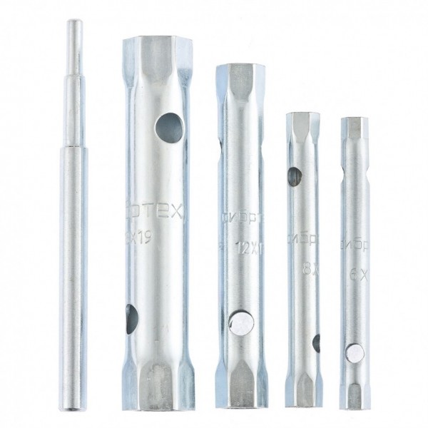 Набор ключей трубчатых торцевых, 5 предметов Сибртех 13711