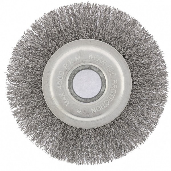 Щетка для УШМ, 125 мм, посадка 22.2 мм, плоская, витая проволока Сибртех 746567