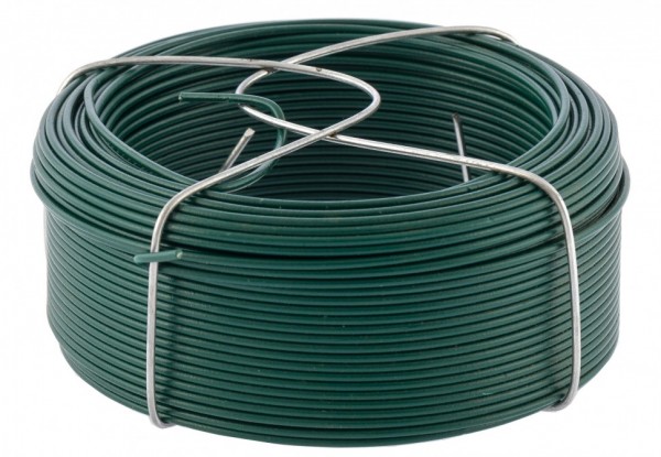 Проволока с ПВХ покрытием, зеленая 1.5 мм, длина 50 м Сибртех 47772