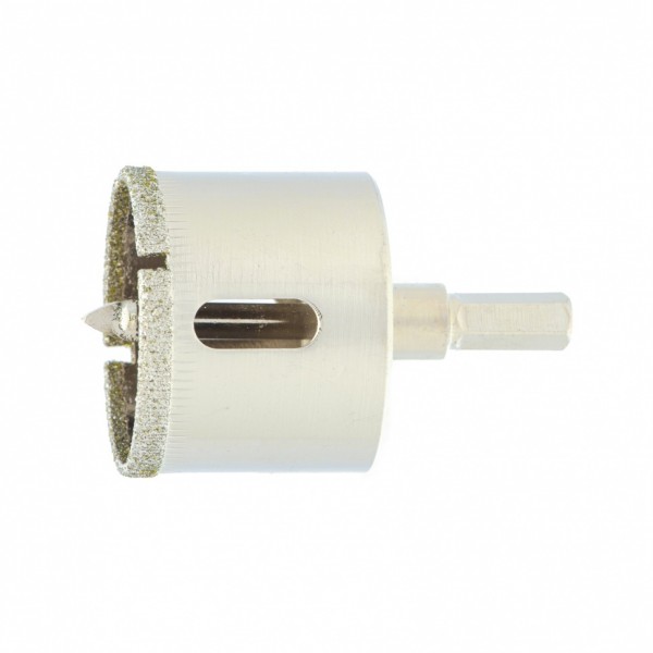 Сверло по керамической плитке и стеклу, 38 х 55 мм, шестигранный хвостовик, с центрующим сверлом Сибртех 72719