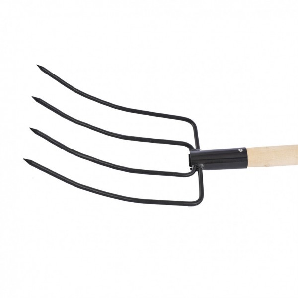 Вилы 4 - х рогие, сенные, 210 х 310 х 1400 мм, деревянный черенок, Россия, Сибртех 63807