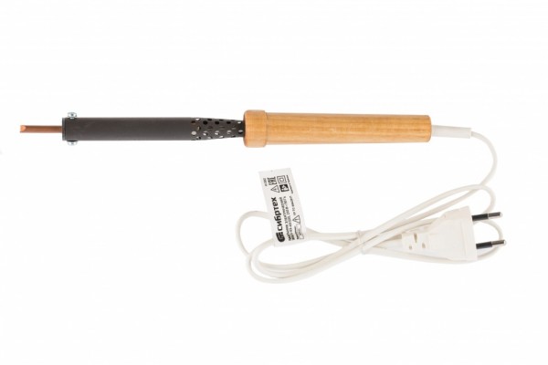 Паяльник электрический ЭПСН-03-40/220, деревянная ручка, Россия Сибртех 91302