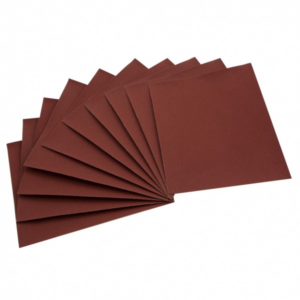 Шлифлист на бумажной основе, P 80, 230 х 280 мм, 10 шт, влагостойкий Сибртех 756067