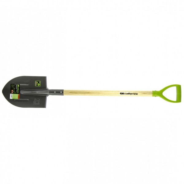 Лопата штыковая, 210 х 290 х 1150 мм, деревянный лакированный черенок, Сибртех 61479