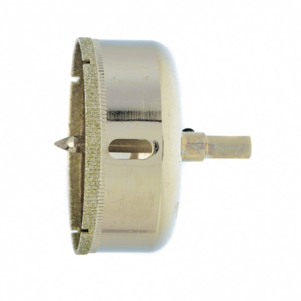 Сверло по керамической плитке и стеклу, 68 х 55 мм, шестигранный хвостовик, с центрующим сверлом Сибртех 72726