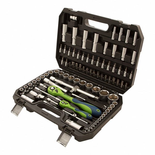 Набор инструментов 94 предмета, CrV, 1/2, 1/4 Сибртех 13509