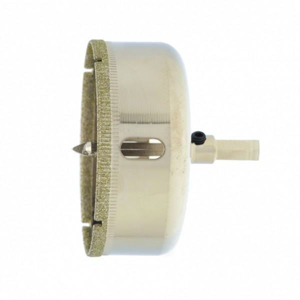 Сверло по керамической плитке и стеклу, 70 х 55 мм, шестигранный хвостовик, с центрующим сверлом Сибртех 72727