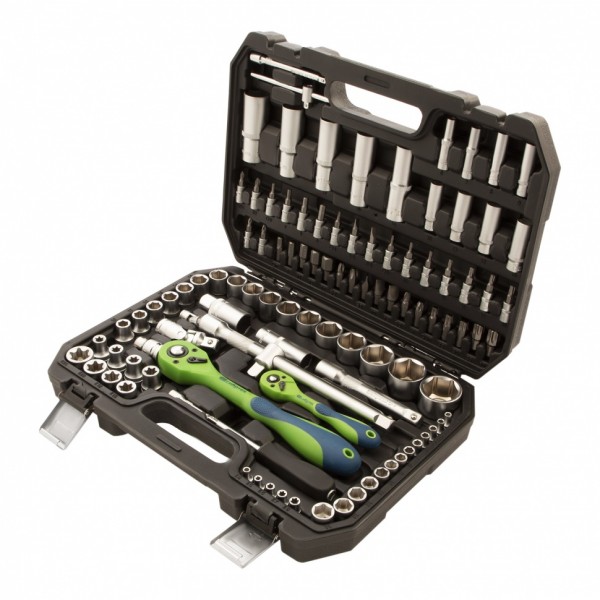 Набор инструментов 108 предметов, CrV, 1/2, 1/4 Сибртех 13511