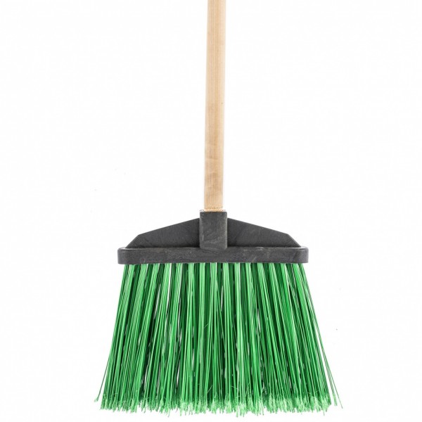 Метла полипропиленовая, 345 х 200 х 1420 мм, веерная распушенная, деревянный черенок, Россия, Сибртех 63230