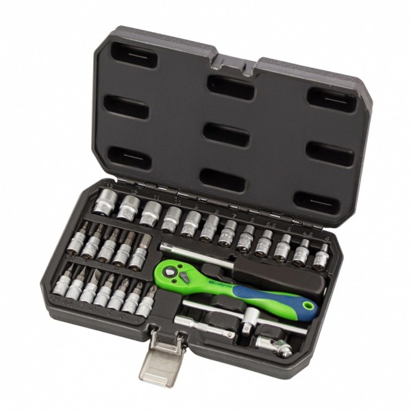 Набор инструментов 29 предметов, CrV, 1/4 Сибртех 13523