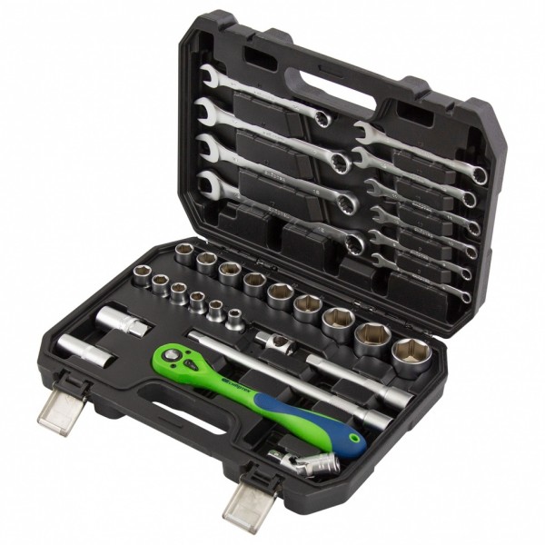 Набор инструментов 32 предмета, CrV, 1/2 Сибртех 13527