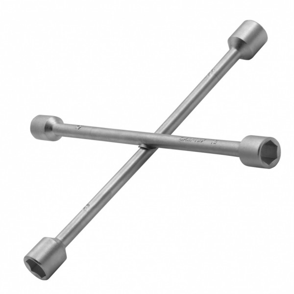 Ключ-крест баллонный, 17 х 19 х 21 х 22 мм, толщина 14 мм Сибртех 14257