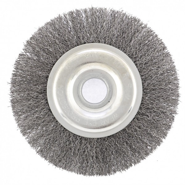 Щетка для УШМ, 150 мм, посадка 22.2 мм, плоская, витая проволока Сибртех 746647