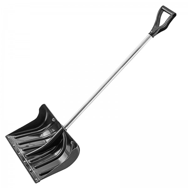 Лопата для уборки снега пластиковая, 500x330x1315 мм, алюминиевый черенок, Россия, Сибртех 61633