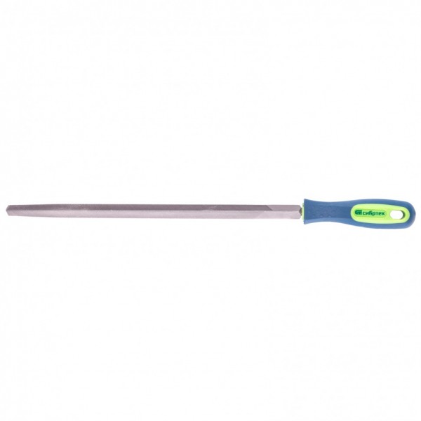 Напильник, 300 мм, трехгранный, двухкомпонентная рукоятка, №2 Сибртех 16031