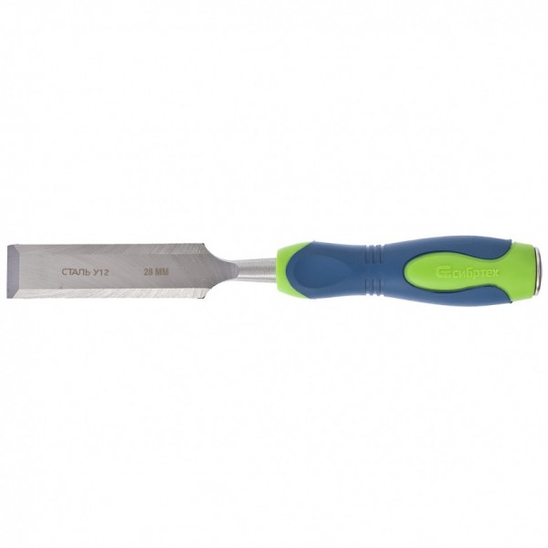 Долото-стамеска, 28 мм, двухкомпонентная рукоятка Сибртех 24493