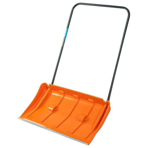 Движок для уборки снега пластиковый, 795х435х1280 мм, стальная рукоятка, усиленный// Сибртех 61669