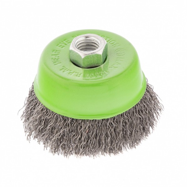 Щетка для УШМ, 75 мм, М14, чашка, витая проволока 0.3 мм Сибртех 746047