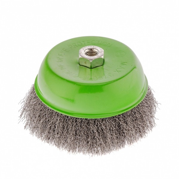 Щетка для УШМ, 150 мм, М14, чашка, витая проволока 0.3 мм Сибртех 746077