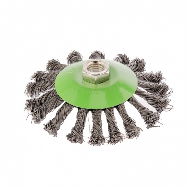 Щетка для УШМ, 115 мм, М14, тарелка, крученая проволока 0.5 мм Сибртех 746107