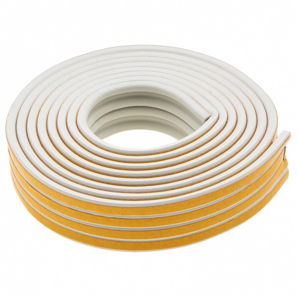 Уплотнитель резиновый, 12 м, профиль P, белый Сибртех 88907