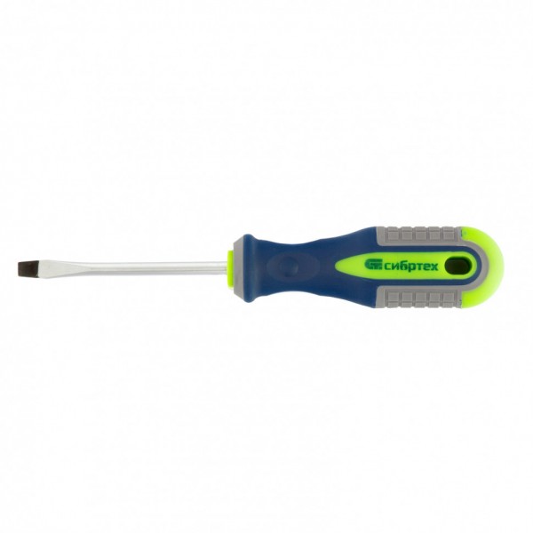 Отвертка, SL5 х 75 мм, CrV, трехкомпонентная рукоятка Сибртех 11823