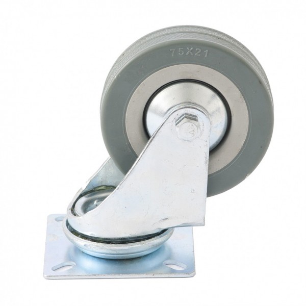 Колесо поворотное D 100 мм, крепление платформенное Сибртех 68715