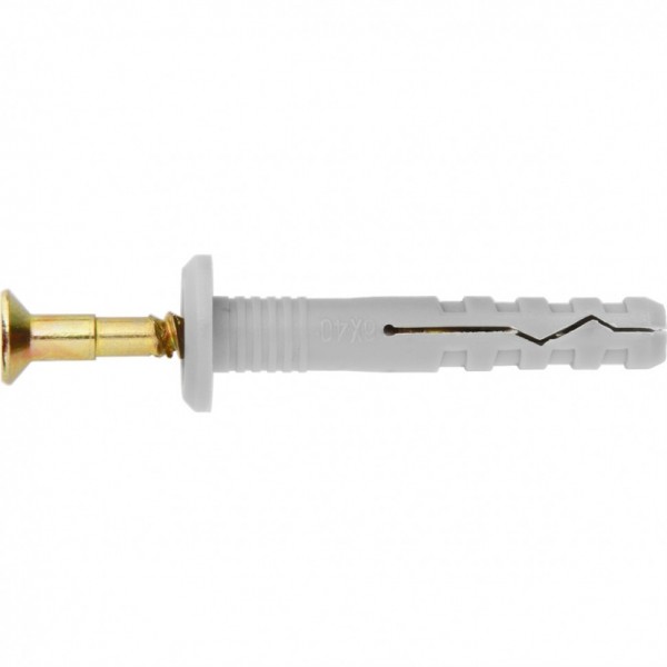 Дюбель-гвоздь полипропиленовый грибовидный бортик 6 x 40 мм, 200 шт Сибртех 42156