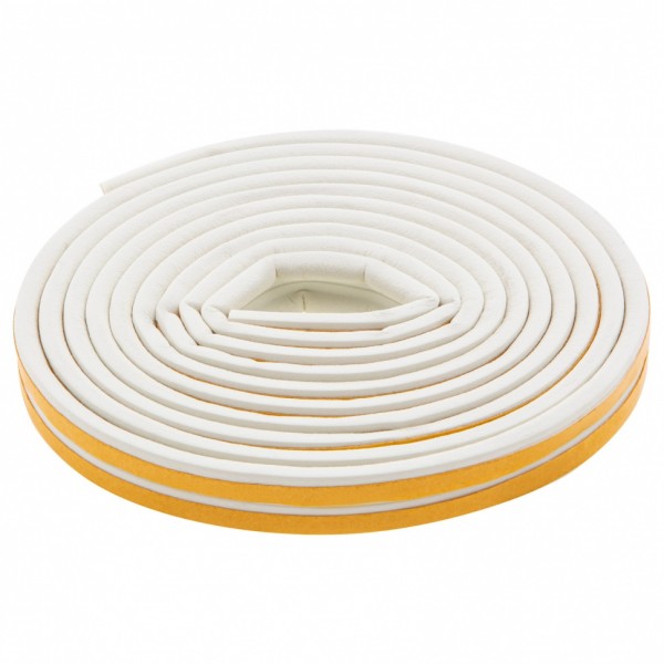 Уплотнитель резиновый, 6 м, профиль P, белый Сибртех 88913
