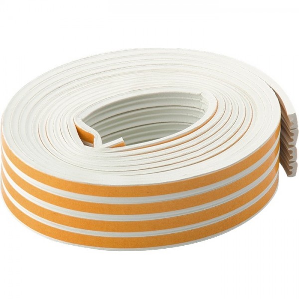 Уплотнитель, 12 м, профиль E, белый Сибртех 93921