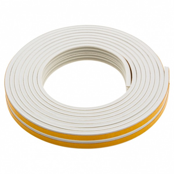 Уплотнитель резиновый, 6 м, профиль E, белый Сибртех 88917