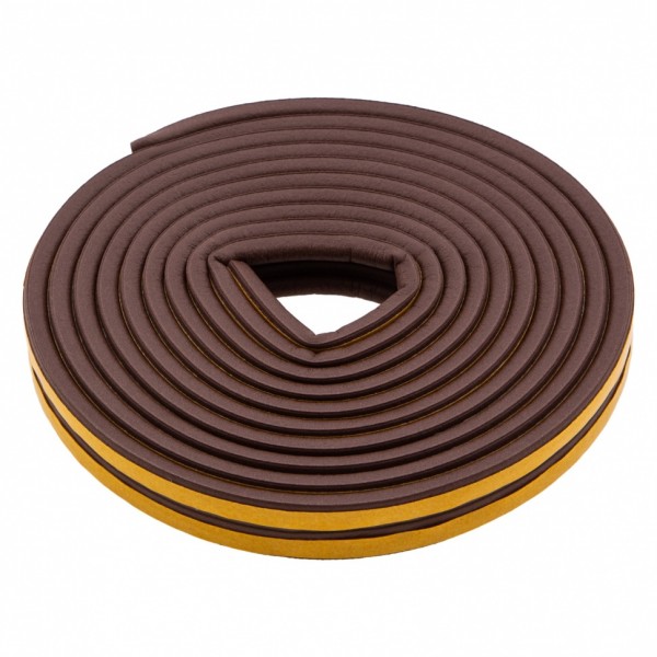 Уплотнитель резиновый, 6 м, профиль P, коричневый Сибртех 88918