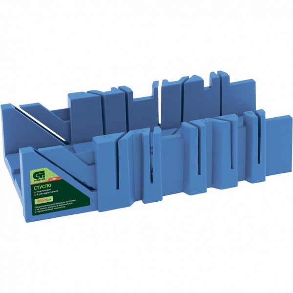 Стусло пластиковое, 300 х 90 мм, 6 углов для запила Сибртех 22576