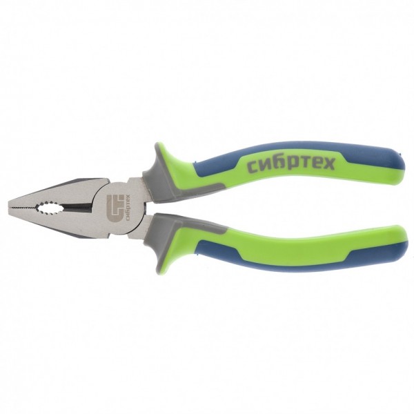 Плоскогубцы комбинированные, 160 мм, фосфатирование, трехкомпонентные рукоятки Сибртех 17053