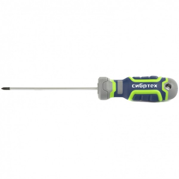 Отвертка PH0 х 100 мм, CrV, четырехкомпонентная рукоятка Сибртех 12271