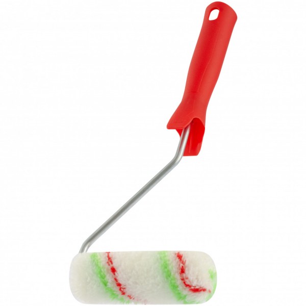 Мини-валик в сборе Эмали, 110 мм, ворс 12 мм, D 16 мм, D ручки 6 мм, полиамид, полиакрил Сибртех 80584