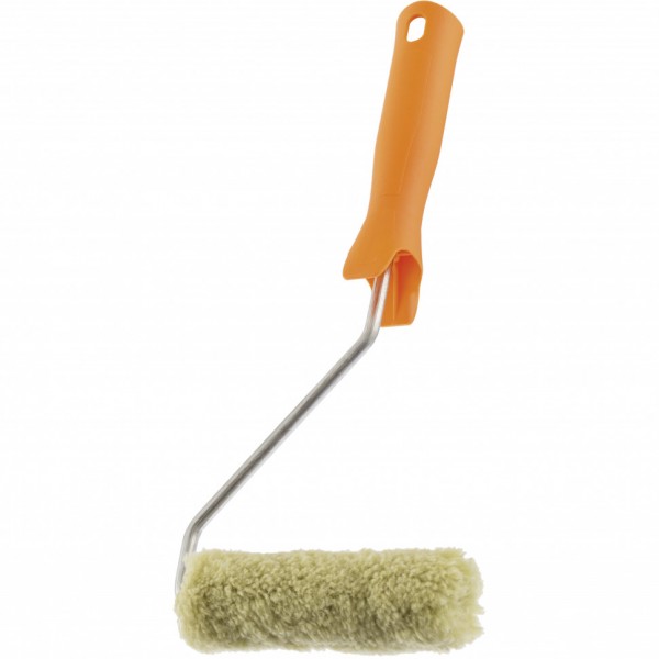 Мини-валик в сборе Фасадные работы, 110 мм, ворс 12 мм, D 16 мм, D ручки 6 мм, полиакрил, полиэстер Сибртех 80588