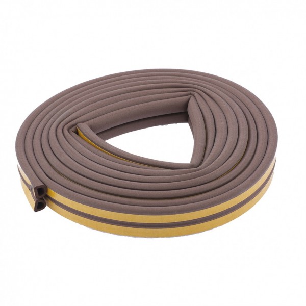 Уплотнитель, 6 м, профиль D, коричневый Сибртех 93939
